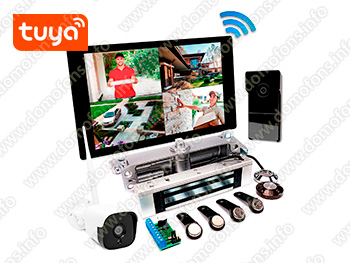 Беспроводной комплект домофона SkyNet 1000 (1+1+400G)