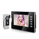 Цветной HD цифровой 7 домофон Eplutus EP-7300-B для частного дома и коттеджа с уличной антивандальной панелью