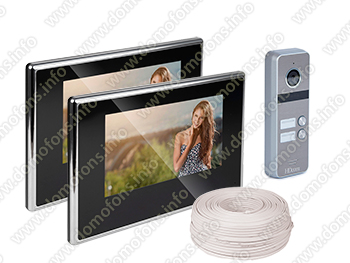 Комплект на 2 квартиры: в/п + 2 монитора B-714AHD