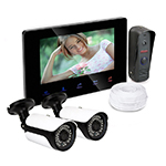 Комплект видеодомофон HDcom B707 и две уличные антивандальные камеры KDM-6215G