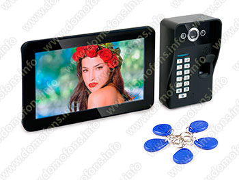 Видеодомофон с биометрической вызывной панелью Ennio F11