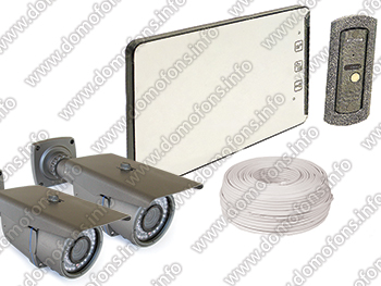 Комплект видеодомофона EPLUTUS EP-2232 с уличными камерами KDM-6215G 