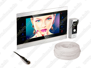 Комплект видеодомофона HDcom 104 + Камера Микро (пров.)