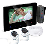 Комплект видеодомофон HDcom B707 и две внутренние купольные камеры KDM-6413G