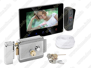 Комплект видеодомофон HDcom B707 и электромеханический замок AX-042