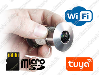 Беспроводной IP WI-FI видеоглазок TUYA с записью в облако HDcom T203-8G ...