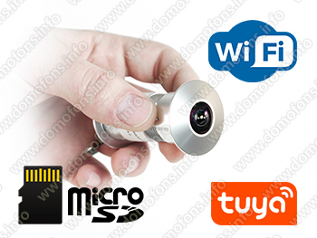 Беспроводной IP WI-FI видеоглазок TUYA с записью в облако HDcom T205-8G