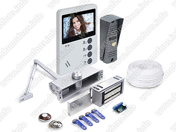 Комплект видеодомофона Eplutus EP-4407 с электромагнитным замком Power Lock 400G