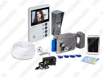 Комплект видеодомофона Eplutus EP-4407 с электромеханическим замком Anxing Lock-Титан