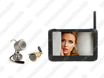 Беспроводной видеоглазок с дополнительной камерой Radio DVR + WN-15