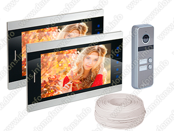 Комплект на 2 квартиры: в/п + 2 монитора S-108AHD