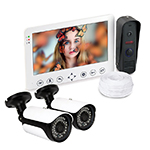 Комплект видеодомофон HDcom W715 и две уличные антивандальные камеры KDM-6215G