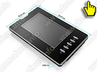 Цветной HD цифровой 7 домофон Eplutus EP-7300-B - габариты монитора