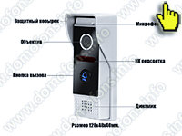 HD IP Wi-Fi видеодомофон высокого разрешения HDcom S-711-IP - основные элементы вызывной панели