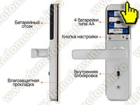 Умный биометрический Wi-Fi замок на входную дверь HDcom SL-801L Tuya-WiFi
