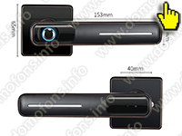 HDcom SL-803 Smart - биометрический электронный замок на дверь - габариты