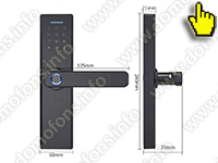 HDcom SL-804 Tuya-WiFi - биометрический Wi-Fi замок - габариты