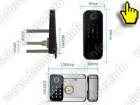 Умный биометрический электронный Wi-Fi замок на дверь HDcom SL-812-3 Tuya-WiFi