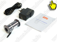 Беспроводной IP WI-FI видеоглазок TUYA с записью в облако HDcom T203-8G - комплектация