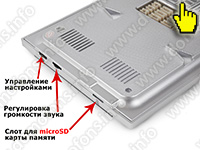 Монитор домофона HDcom W-706-AHD-IP-M - основные элементы