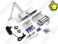 Комплект электромагнитного замка Power Lock 400G для офиса - комплектация