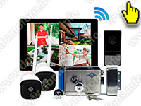 Беспроводной комплект домофона SkyNet 1000 (1+2+AX091)