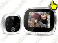 Видеоглазок с монитором Tuya Wi-Fi для двери iHome SW2-Tuya с записью на SD карту и датчиком движения