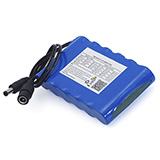 Литий-ионный аккумулятор 3000 мАч - 12 вольт, для видеокамер, домофонов и видеоглазков