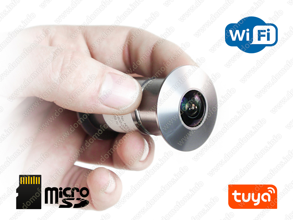 Беспроводной IP WI-FI видеоглазок TUYA с записью в облако HDcom T203-8G ...