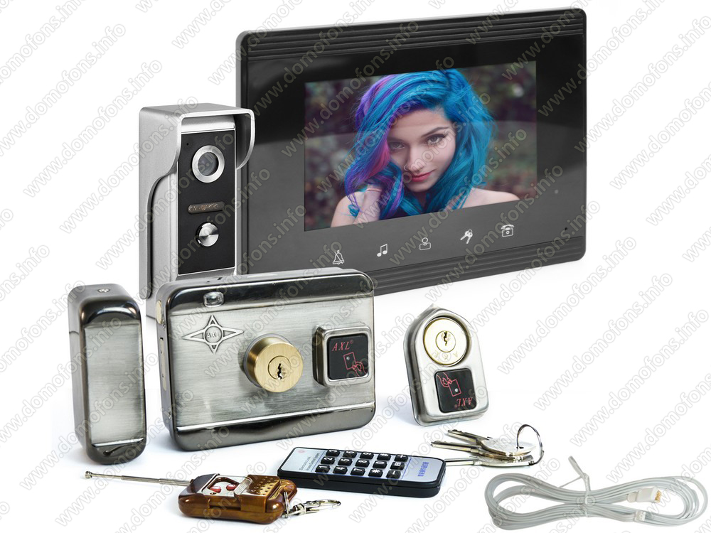 Комплект: видеодомофон Eplutus EP-7200 с электромеханическим замком .