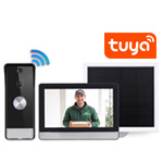 Беспроводной Wi-Fi/FullHD/TUYA домофон 7" с камерой «SkyNet 1300-SP-Tuya» с выносной солнечной панелью