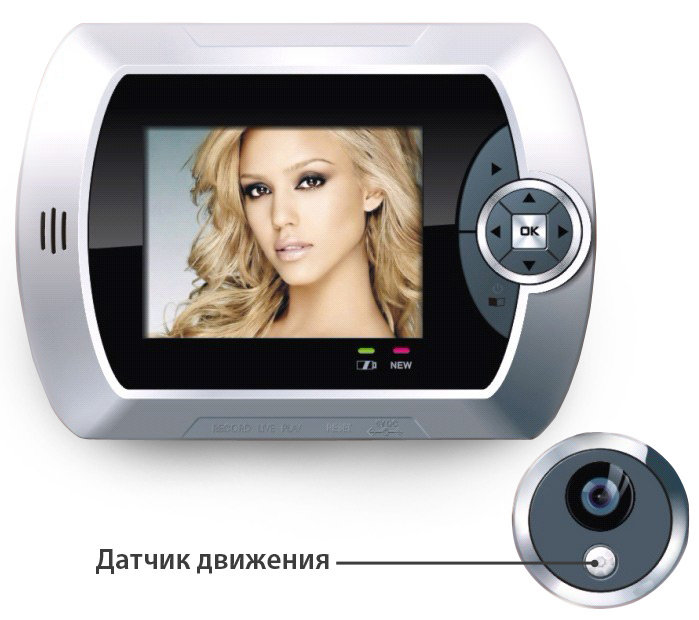 Видеоглазок с датчиком движения движения , цена от 4500 рублей с .
